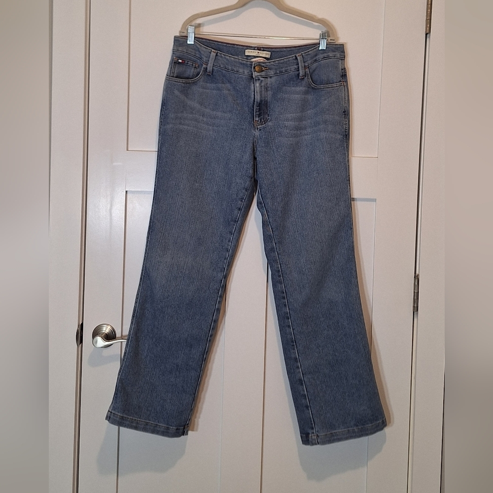 Tommy Hilfiger Hipster Bootcut Jeans Vintage Size 18 X32 Cotton Stretch